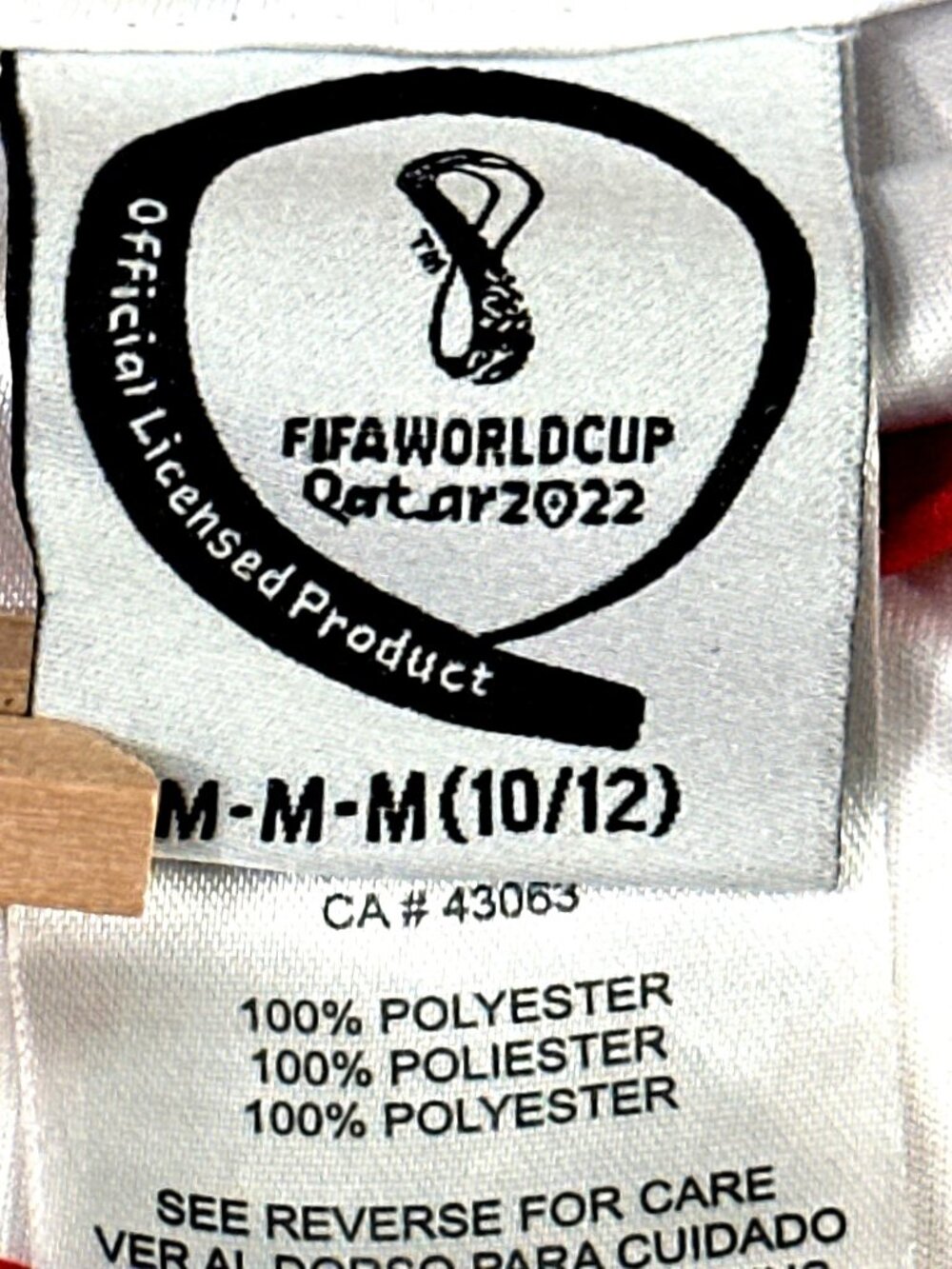 USA FIFA World Cup Qatar 2022 Medium 10 12 White Red Blue Soccer Tee Casual Game - Picture 6 of 9